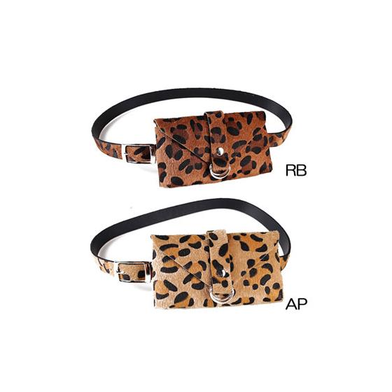 Leopard print waist mark belt with pouch Waist belt Thin Adult High Waist Belt Ladies Women s Spring Summer Autumn Winter Cute Stylish Synthetic