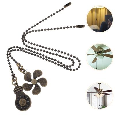 2Pcs Light Pendant Chain Extension Beaded Fan Pull Ceiling Fan Chain Ball Ceiling Light Pull Zinc Alloy Durable Practical Long
