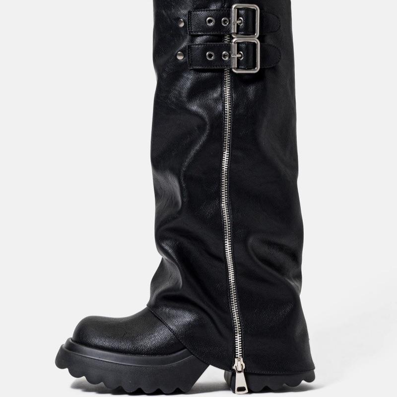 Spice Girl Thick-soled Piled Pants Tube Boots Women's 2025 New Small Man But Knee Boots Side Zipper Tall Knight Boots