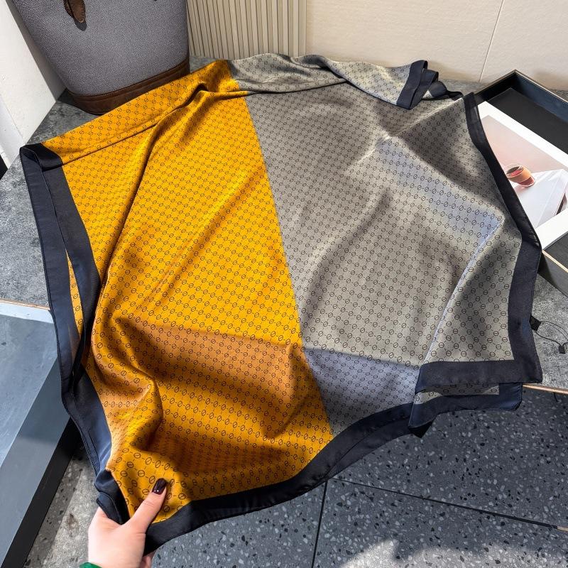 

Женский шарф на весну, осень и лето Новый высококачественный длинный шарф Универсальная шаль Защита от солнца Защита шеи Модный шарф 180x90cm