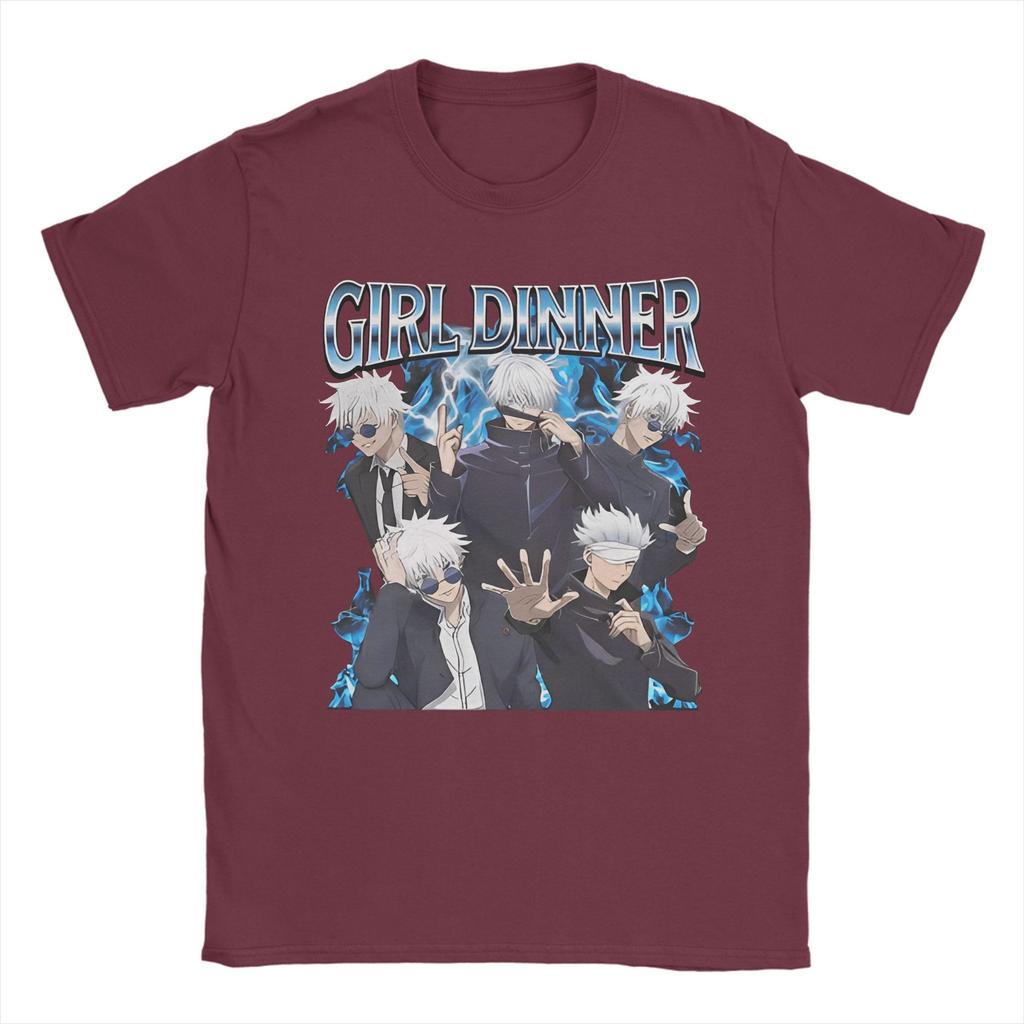 T-shirt Unisex Satoru Gojo Ragazza Cena JJK Anime Fresche Cotone Magliette Manica Corta T-shirt Girocollo Top Taglie Forti