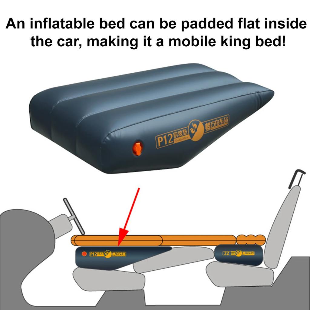 Car Travel Inflatable Mattress Portable Inflatable Back Seat Gap Mat Car Self-Driving Camping Inflatable Mattress Accessories