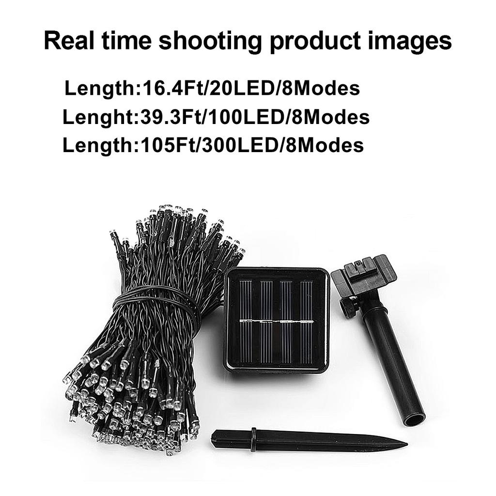 105Ft LED Solar Lights, 300Leds, 8Modes Outdoor Waterproof Fairy Garland Lights, Christmas Party Garden Wedding Birthday Decor