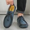 Handgefertigte Lässige Lederschuhe Herren Loafer Bequeme Mokassins Herren Flache Schuhe Übergröße 47 Leder Herrenschuhe