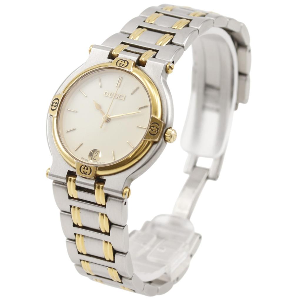 GUCCI Watches 9000M IvoryDial Stainless Steel Quartz Analog display unisex Used