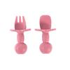 Beginner Silicone Cutlery Set Toddler Spoons Self Feeding 6+Months, Baby Led Weaning Supplies, Easy Grip Toddler Utensils, Baby Feeding