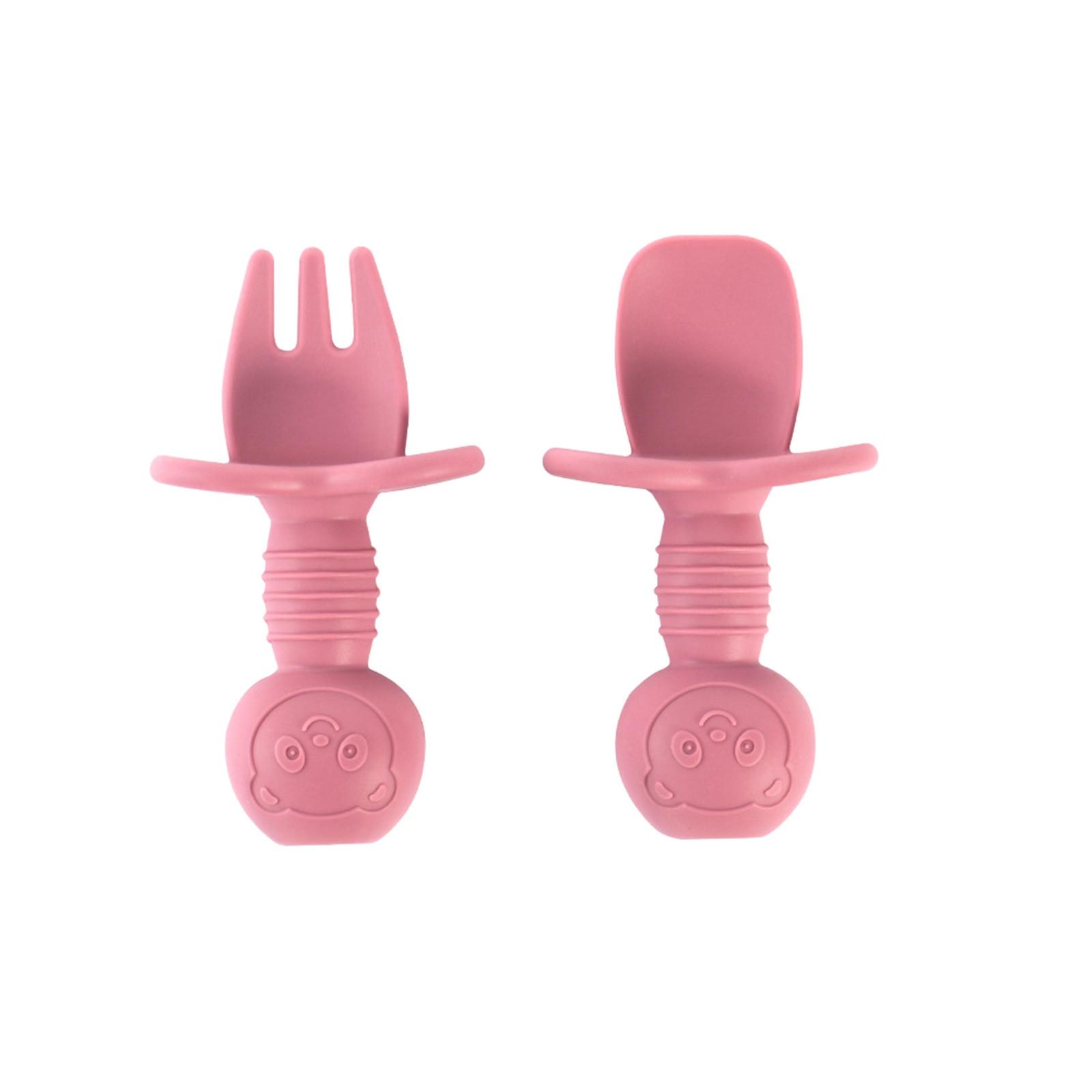 

Набор силиконовых столовых приборов для начинающих, ложки для малышей для самостоятельного кормления 6+ месяцев, принадлежности для прикорма, легкие в захвате детские приборы, детское питание One Size