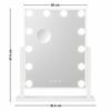 Makeup Mirror White Hollywood 47x36cm Led Light Color Mirror X10