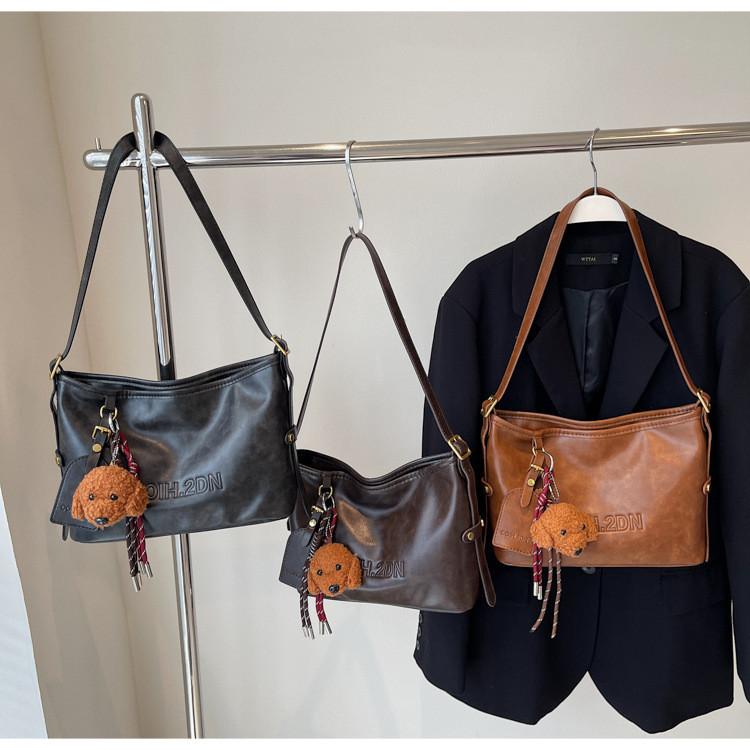 IELGY Tote Bag Large Capacity Crossbody Retro All-Match One-Shoulder Bucket Bag