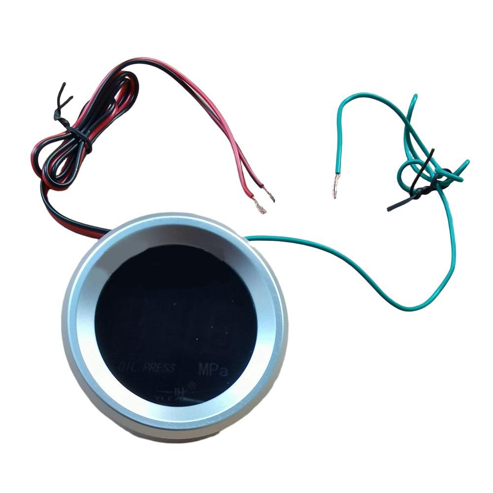 Engine Monitoring Digital Oil Pressure Gauge Compressor Auto Oil Pressure Monitor Compact Size Easy Installation