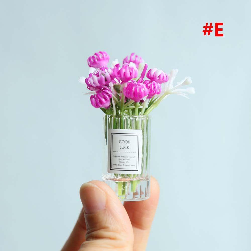 1:12 Dollhouse Miniature Simulation Potted Plants Doll House Decoration Dollhouse Accessories