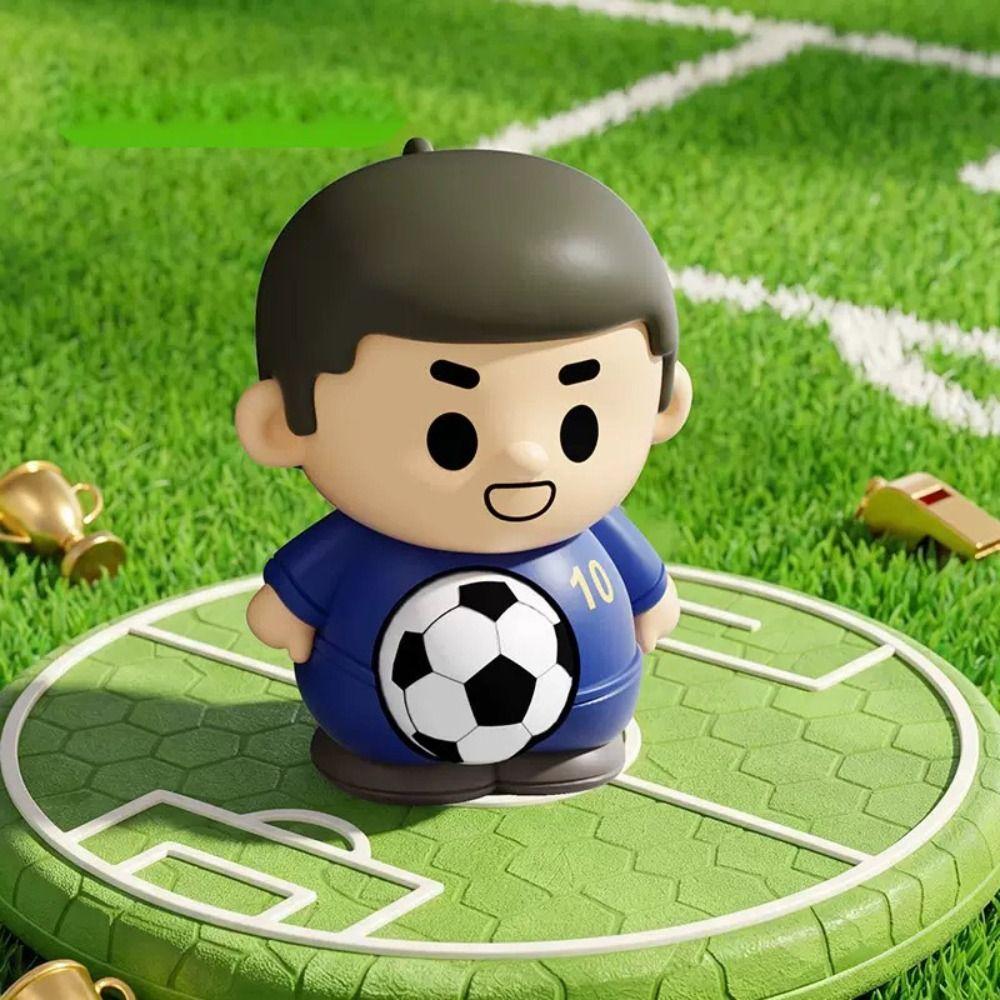 Press Decompression Toy Squeeze Football Squeeze Toy Football Player Pinch Toy  Buckle Ornament