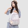 New plaid sweet girl backpack student schoolbag large capacity lightweight fashion travel backpack