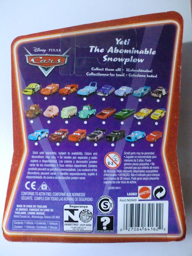 Mattel Cars Disney Pixar Yeti Supercharged