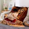 Custom Name Halloween horror Theme Printed Blanket - Perfect for Couch, Bed, Travel & Outdoor Use | Machine Washable, Cozy & Durable.