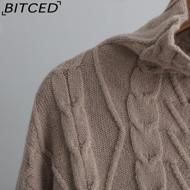 Autumn and Winter Large-sized High-neck Set, Fashionable, Gentle and Laid-back Style Sweater Two-piece Set, Solid Color Knitted