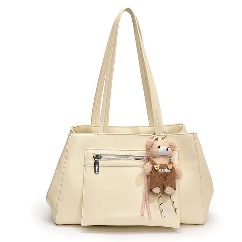 

Large Capacity Tote Bag Women s New Fashion Commuter Versatile Shoulder Bag Solid Color Underarm Bag no pendant