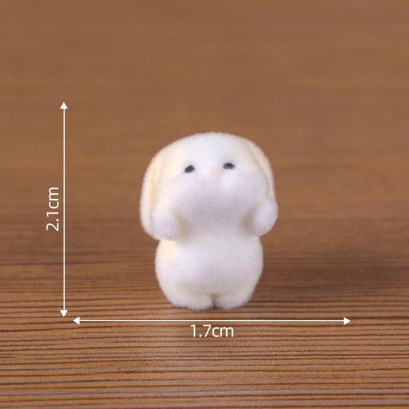 Plush Figurines Cute Little Rabbits Family Figurines Adorable Decorative ItemsKeychains Bags Accessories and Small Ornaments