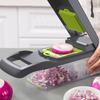 Multifunktionaler Gemüseschneider Küchenzubehör Obstschneider Reibe Schneider Schäler Kartoffelschneider Abtropfkorb Mandoline Werkzeug