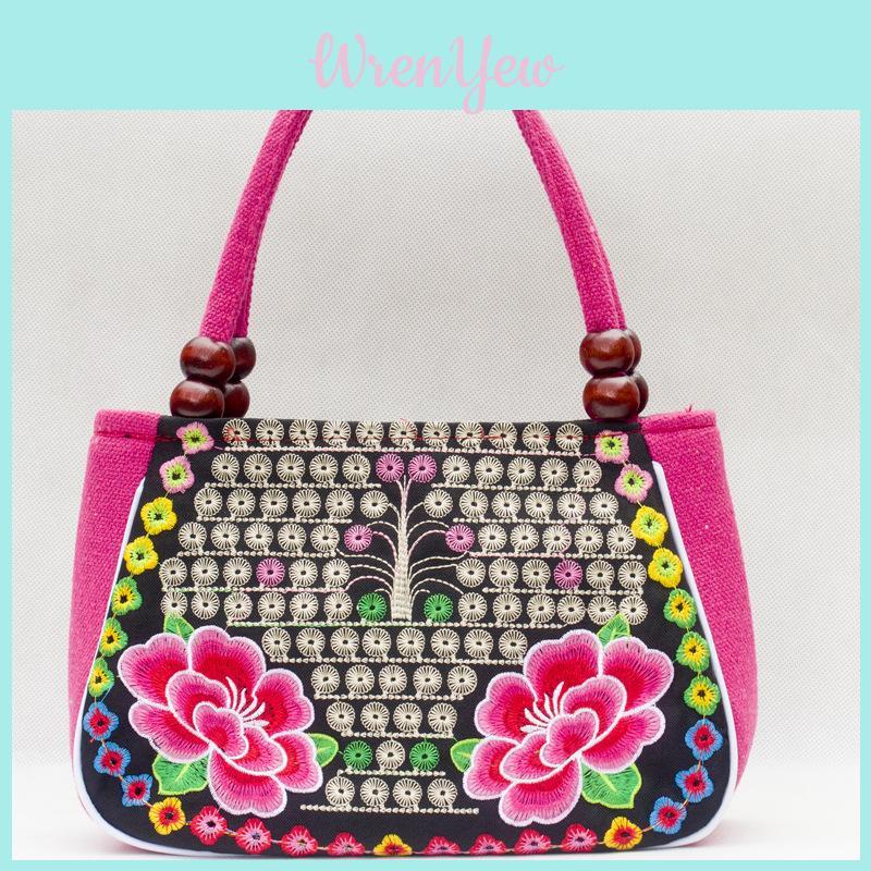 Intricately Designed Embroidered Fashion Yunnan Handbag In National Style For Women