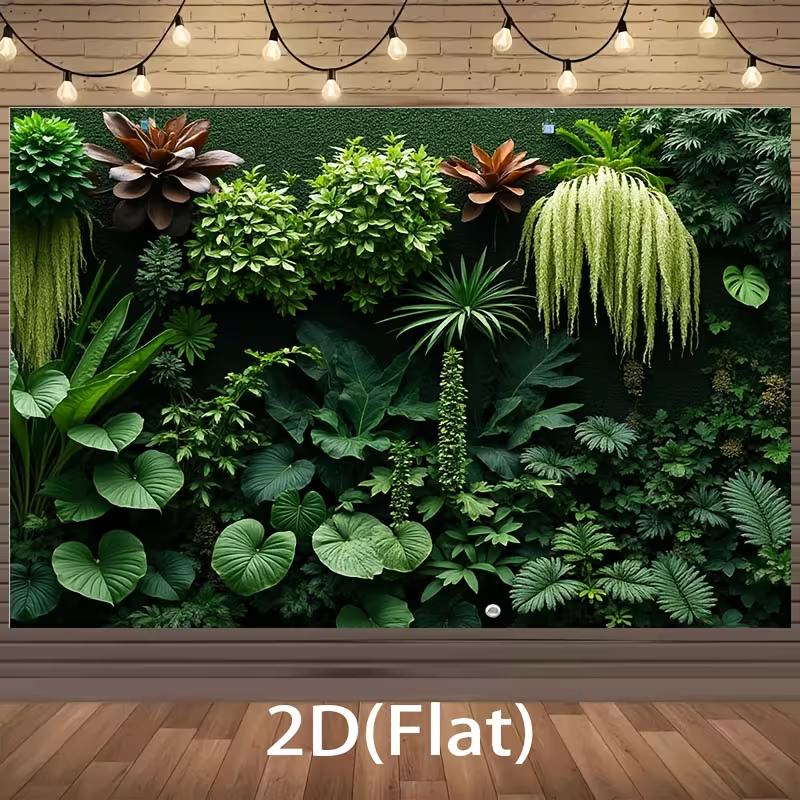 

2D Vertical Garden Backdrop - Natural Tropical Greenery Photography Background Banner for Studio Photoshoot 47.2x31.5inch/120*80cm