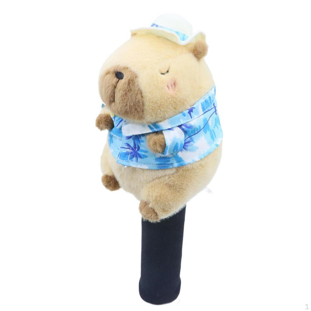 Fairway Wood Golf Club Headcover Plush Head Cover Capybara Golfer Gift Cute Animal Funny