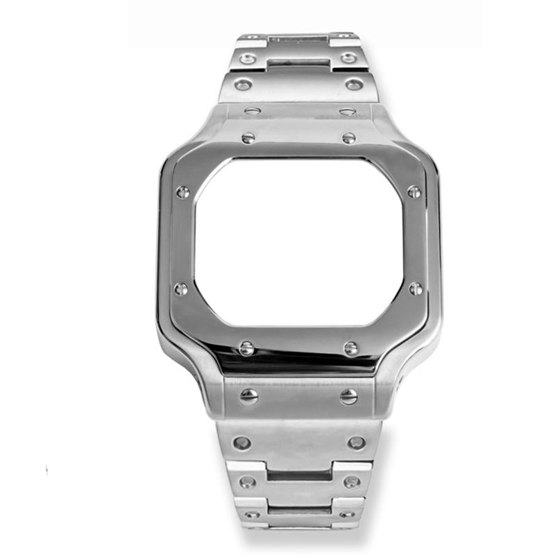 Modificação Personalizada Pulseira DW5600 Para Casio G-SHOCK DW-5600 GW-B5600 Caixa de Aço Inoxidável Pulseira de Relógio Corrente de Relógio Concha