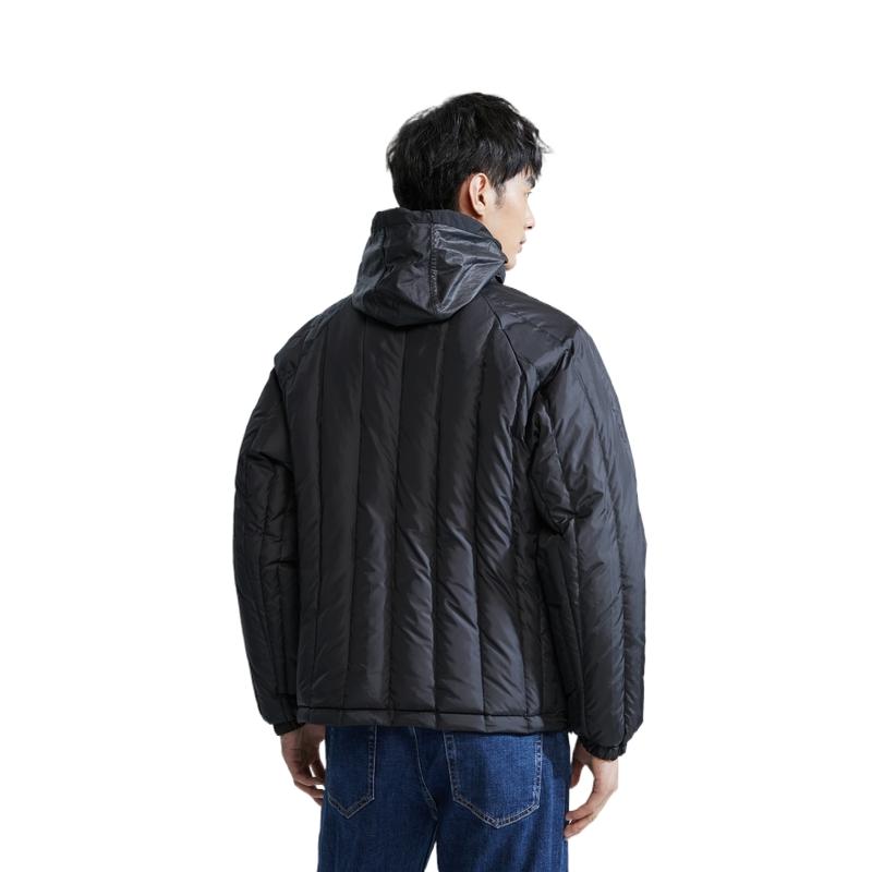 Calvin Klein Reversible Hooded Zipper Down Jacket Men Outerwear Space-Black J324431-1