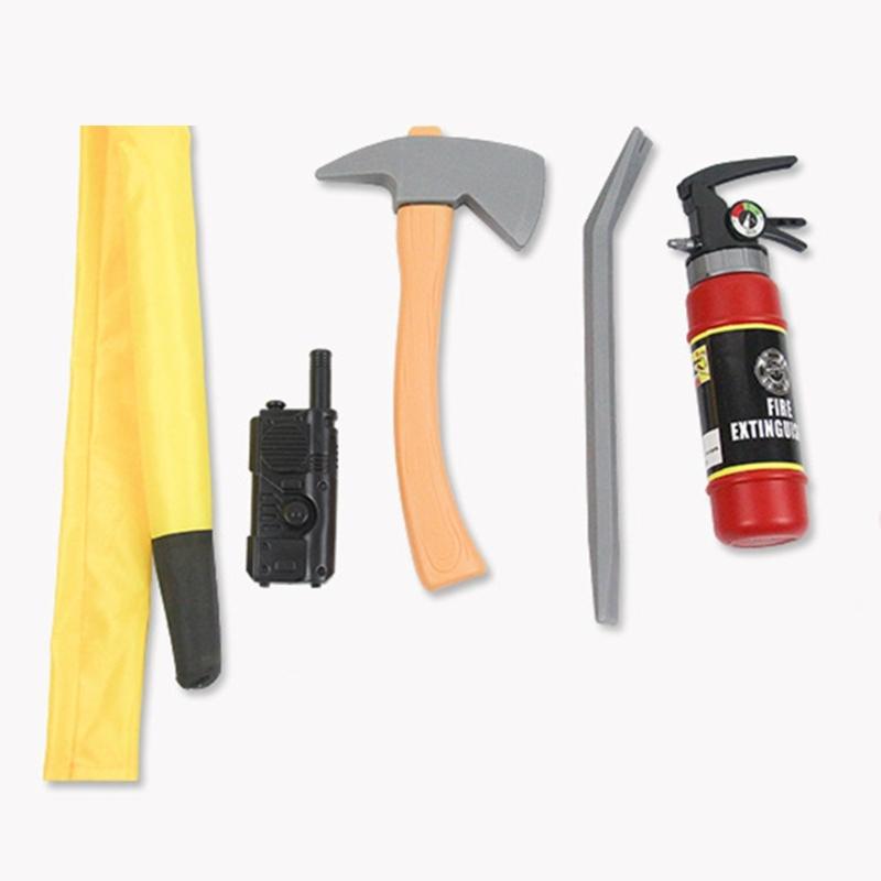 Kid Firefighter Dress Up Outfits Boys Firefighter Costumes Firefighter Dress Up Vest with Firefighter Hat for Halloween