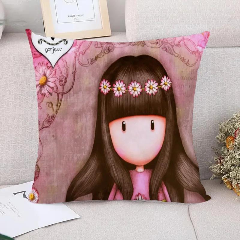 Gorjuss Couple Pillow Pillowcases  Decorative Cushion Cover Luxury Pillowcase Decor  Sofa Cushions Pilow Cases