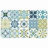 Decorative Kitchen Mat - EDEN - Cement Tile Pattern - 45 X 75 Cm - Rectangular - Non-slip