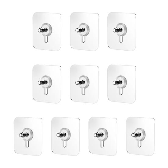 

10 шт., самоклеящиеся настенные крючки с винтовыми накладками, прочные несущие крючки для фоторамок, наклейки для домашней комнаты