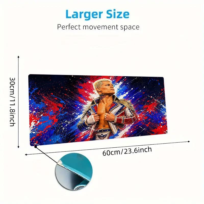 Cody Rhodes Large Size Mouse Pad Large Gaming Table Cushion Non-slip Laptop Tablet Big Mousepad XXL Mat Mini PC Playmat With Lock Edge
