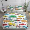 Engineering Vehicle Excavator Duvet Cover Set 2/3 Pcs Boys Girls Twin Queen Size Duvet Cover Pillowcase Bed