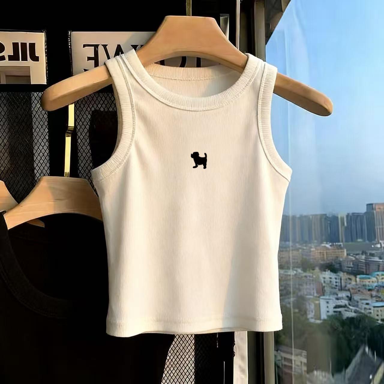 Girls Summer Cartoon Print Camisole Thin Sleeveless Vest Cute Casual Top for Kids 100