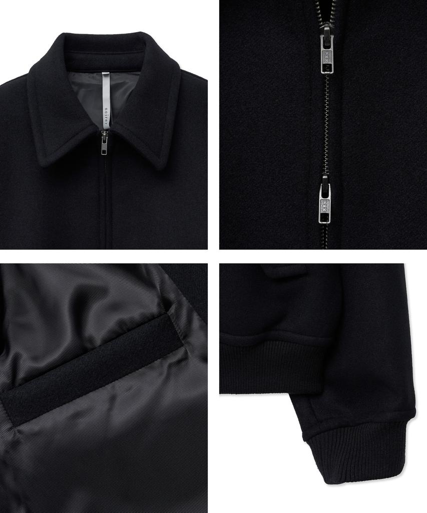 Noirer Heavy Wool Oversized Blouson (Black)