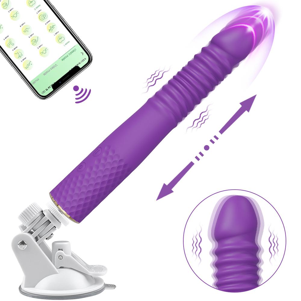 Sexspielzeug Dildo Vibrator Maschinen - Realistische Dildos mit 10 Vibrations- & 3 Stoßmodi Erwachsene Maschine G-Punkt Klitoris Analspielzeug