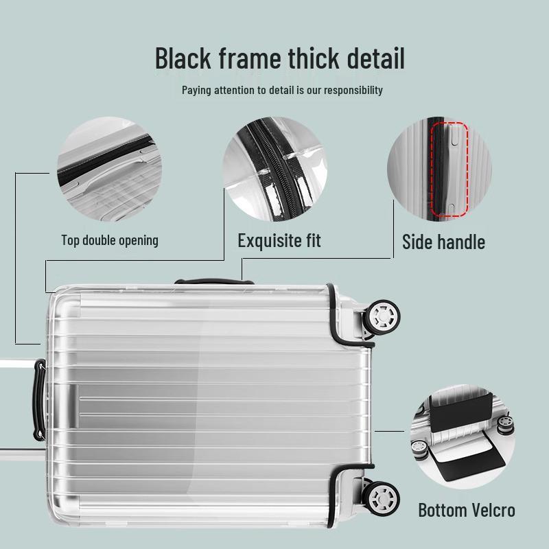 Průhledný ochranný obal na zavazadlo: Vodotěsný, Silný, Odolný proti pádu pro kufry 20-24 palců