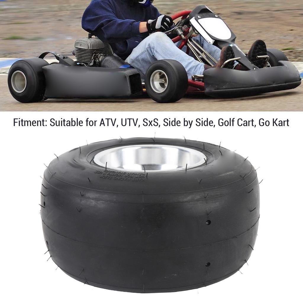 Proof Long Lasting Enhanced Traction UTV Tire 4PR Tubeless 10x4.50-5 Wheel Tire Puncture for Go Kart for Drift Trike Lawn Mower