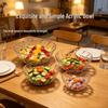 Large Thickened Acrylic Salad & Fruit Bowl - Transparent Dish for Home Use