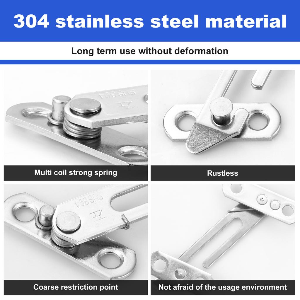 10Pcs Stainless Steel 304 Window Restrictors Locks Child Safety Window Opening Restrictors Security Locks Security Locks