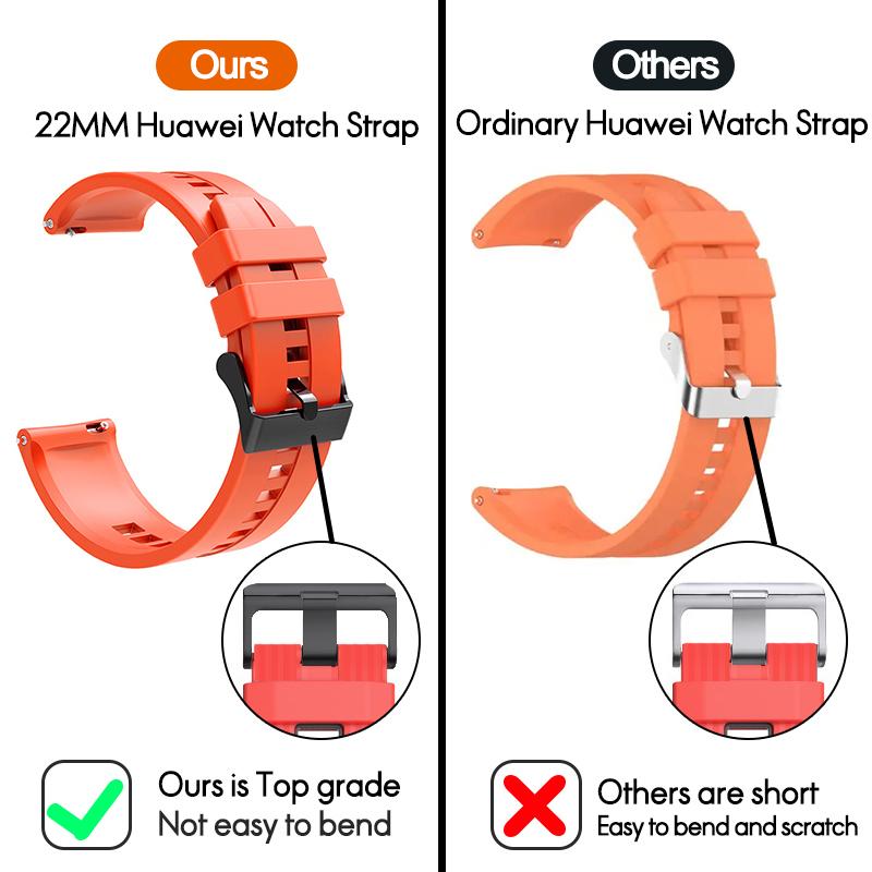 Silicone 22mm Strap For Huawei GT 2 3 4 46mm WristStrap For Huawei Watch3 GT4 GT2 Pro GT2e Magic2 Bracelet Football Pattern Band
