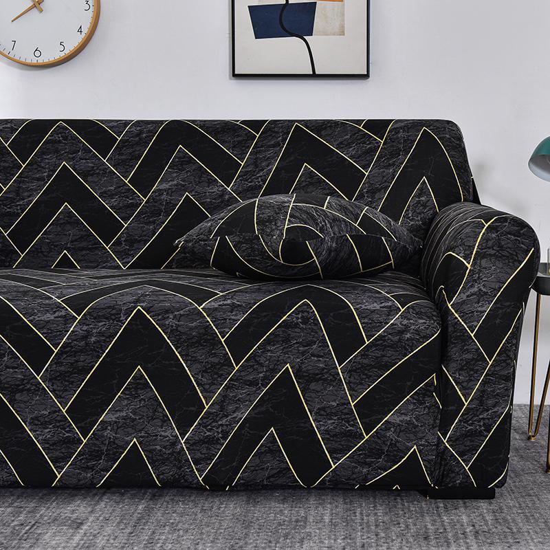 Stretch Stripes Sofa Slipcover Elastic Sofa Cover for Living Room Non Slip Furniture Protector for Pets Soft with Elastic Bottom