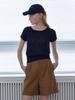 Elssibeui Tuck Detail Bermuda Pants_Camel