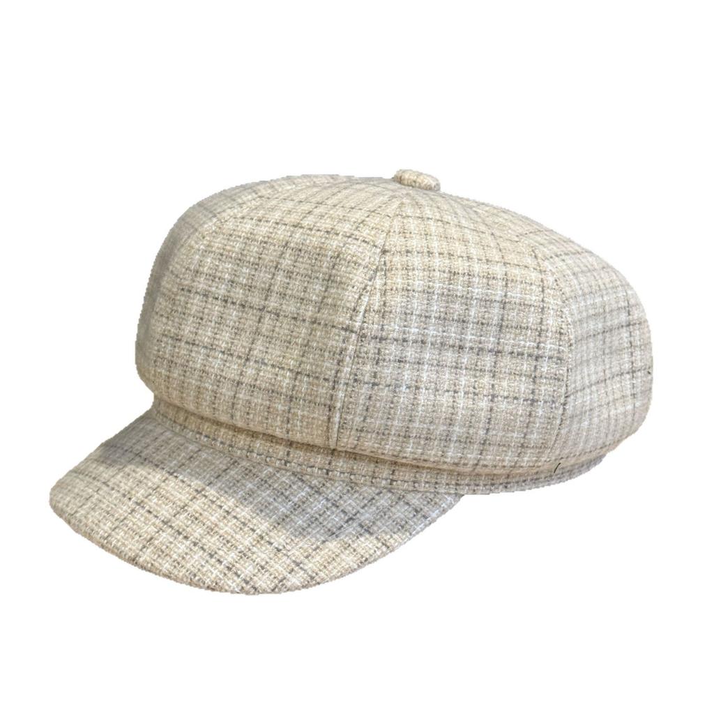 Octagonal Hat for Women In Autumn and Winter New Fashionable and Versatile Face Showing Beret British Retro Peaked Hat
