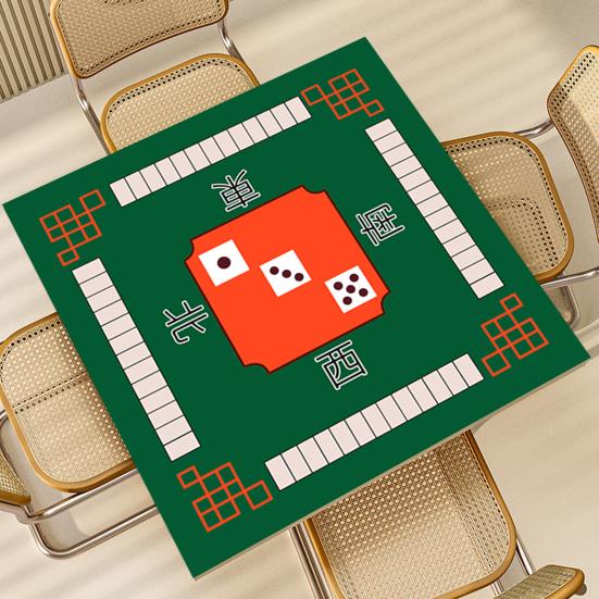 Mahjong-Tischmatte, Poker, Domino, Mahjong-Kacheln, Kartenbrettspiel, rutschfest, Geräuschreduzierung, quadratische Mah-Jongg-Tischdecke, Spielmatte