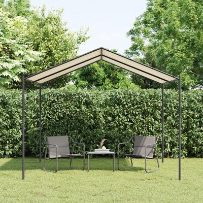Vidaxl Garden Canopy, Beige, 3X3 M, Steel and Fabric