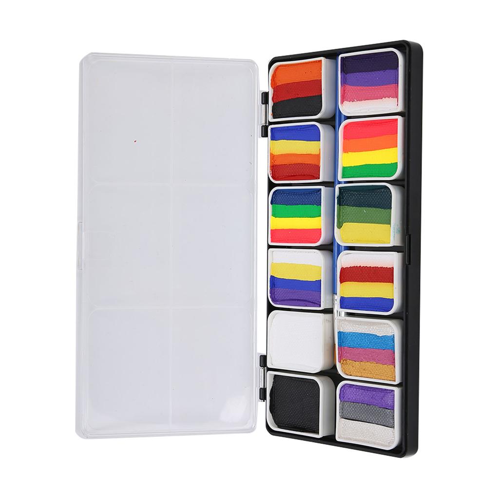 12 Colors Face Body Paint Water Based Halloween Party Ball Game Fan Fancy Body Art Makeup Pigment