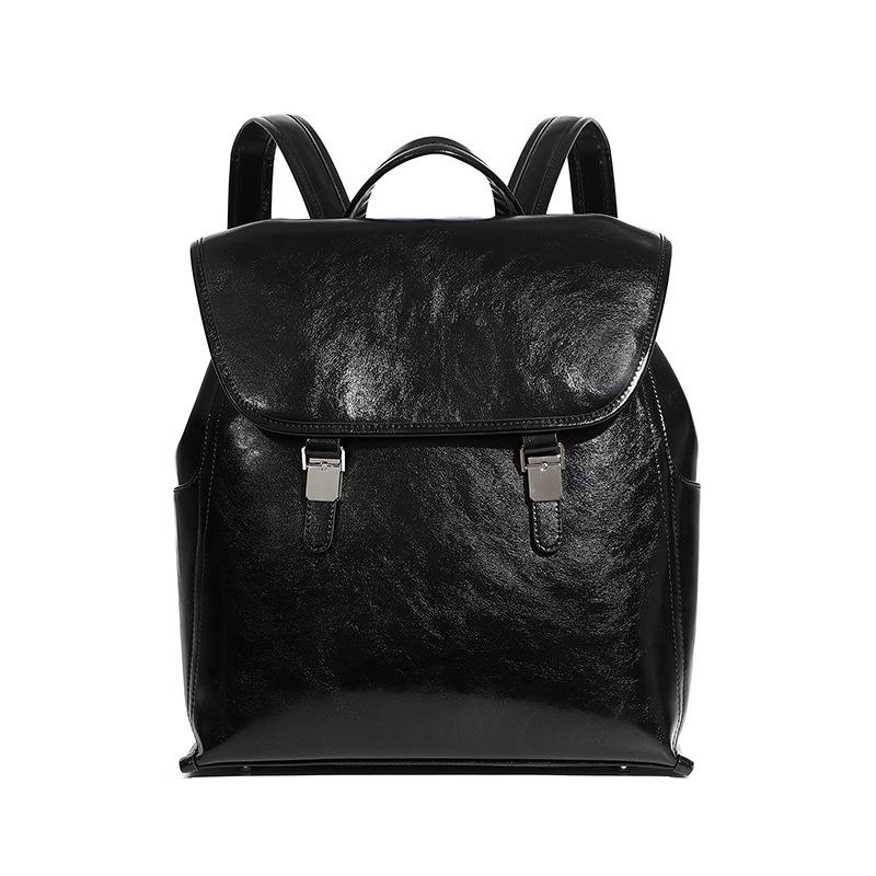 Genuine Leather Neutral Casual Handbag Fashionable Large Capacity Business Computer Backpack Cowhide Women's Bag