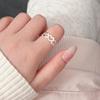 Korean Style Irregular 925 Sterling Silver Women's Versatile Ring, Non-Fading Niche Ins Design